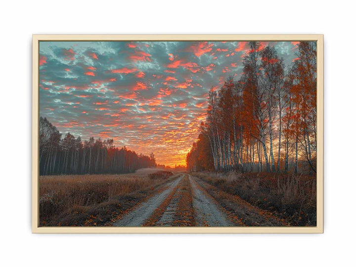 Autumn sunset Framed Print