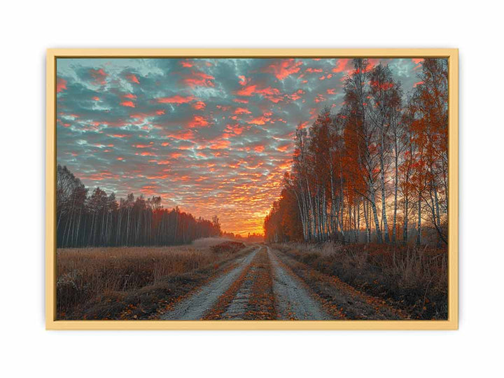 Autumn sunset  Poster