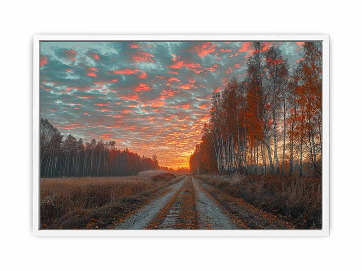 Autumn sunset Canvas Print