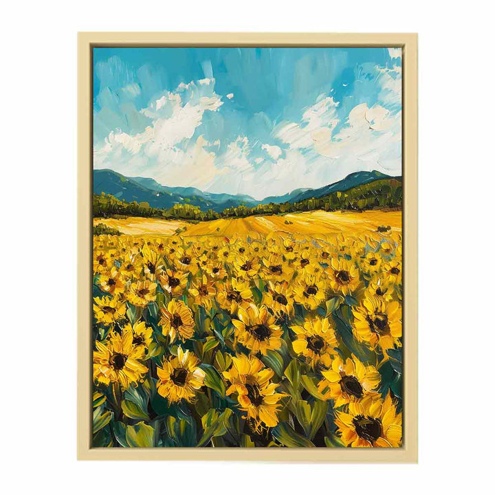 Sunflower Field Framed Print