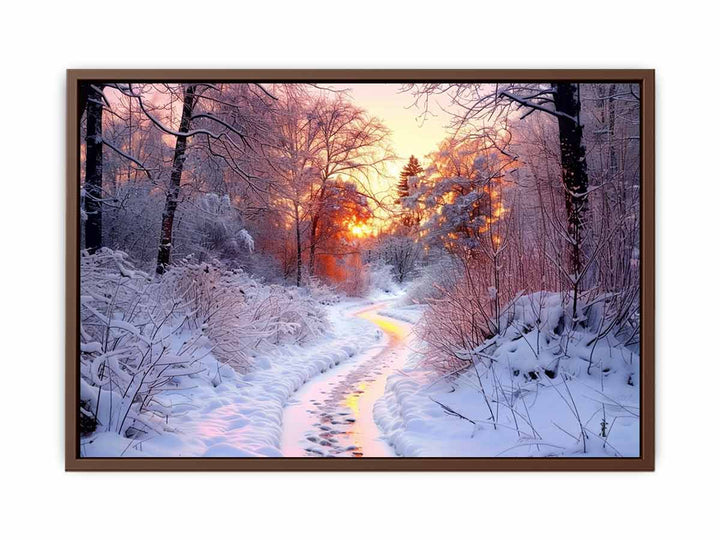 Snow River  Art Print