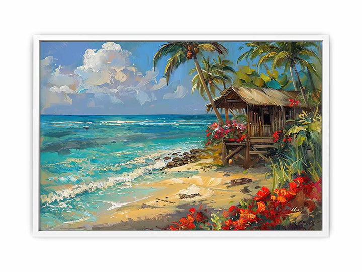 Beachside House Canvas Print