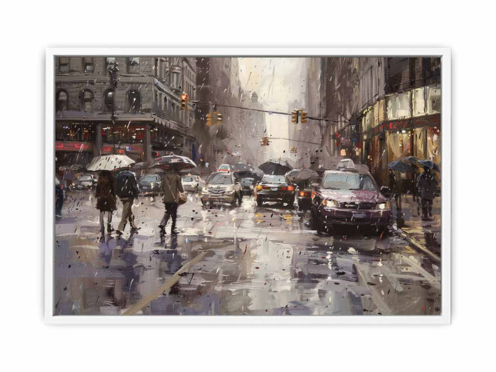 Streetscape Painting Canvas Print