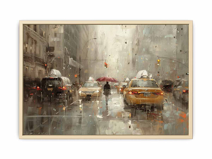 Streetscape Painting Framed Print