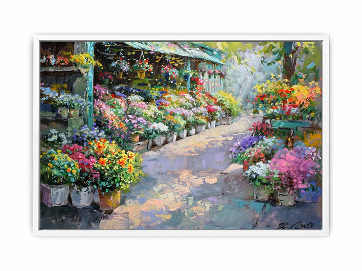 Flower Market Canvas Print