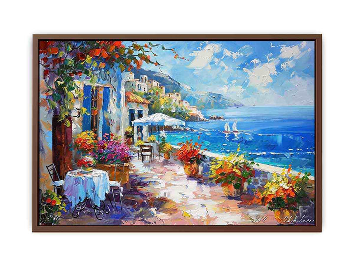 Beachside Cafe  Art Print