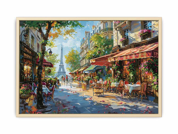 Pairs Street Painting Framed Print