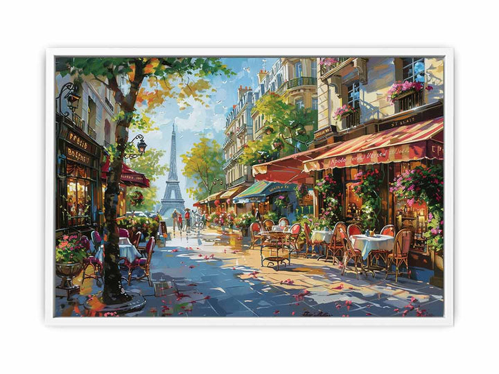 Pairs Street Painting Canvas Print