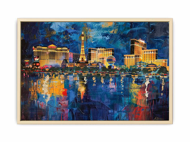 Las Vegas Painting Framed Print