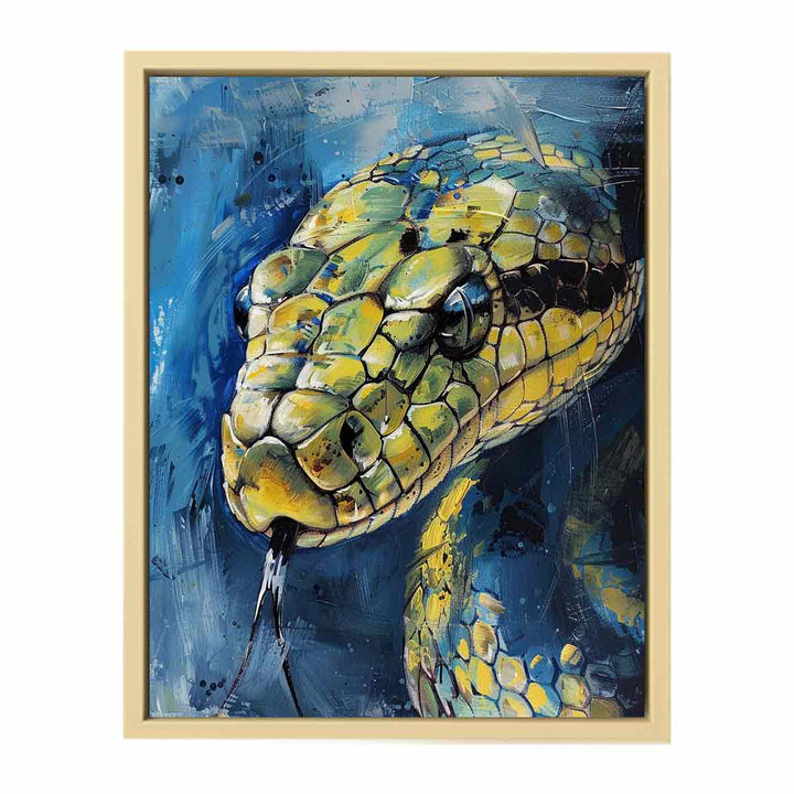 Cobra Snake Painting Framed Print