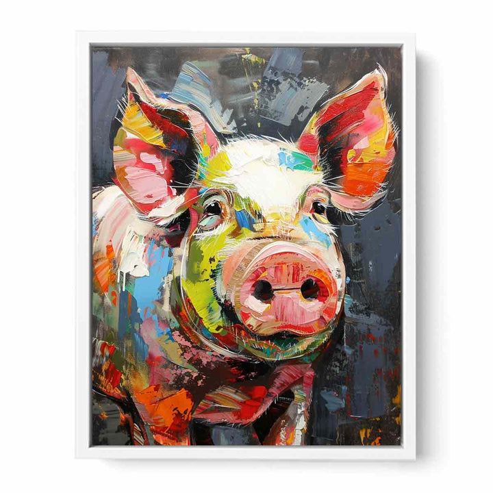 Pig Painting  Canvas Print