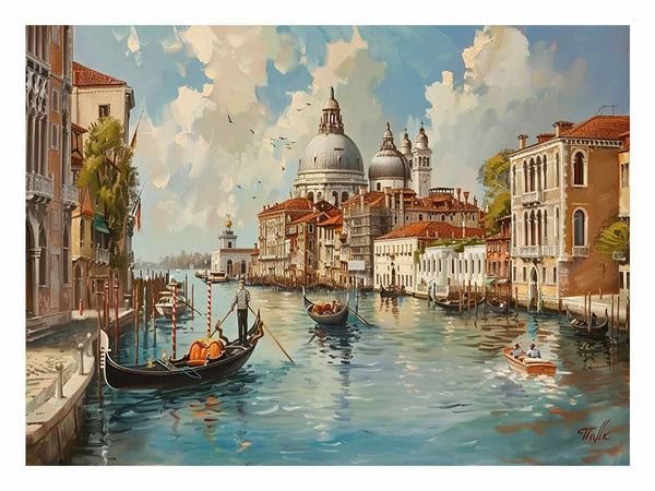 Venice with Gondola On The canal