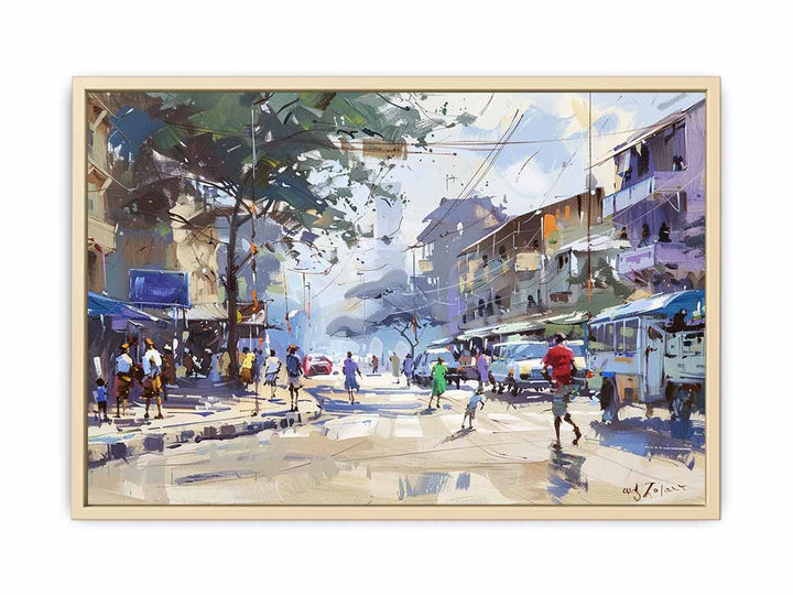 Streets In Nairobi Framed Print