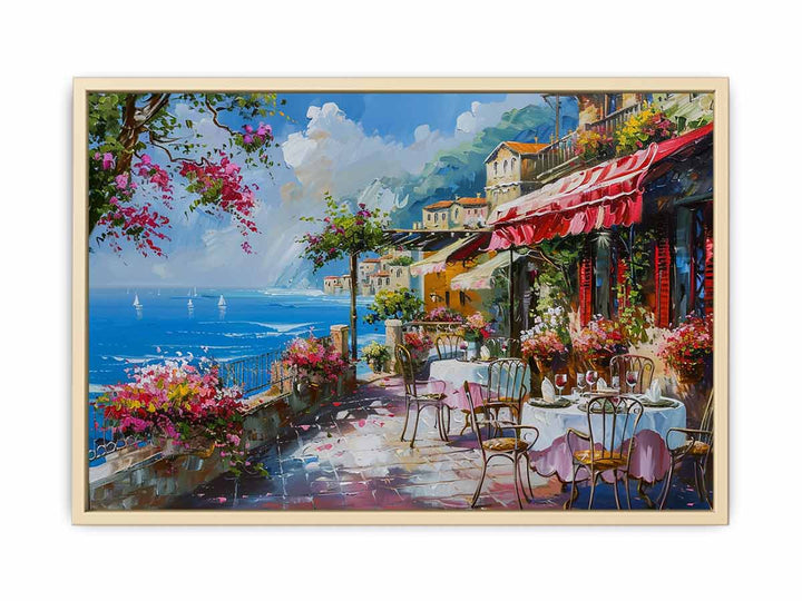 Beach Cafe Framed Print