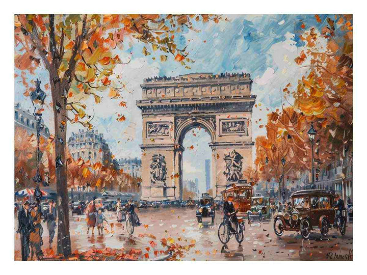  Arc De Triomphe  Paris Painting