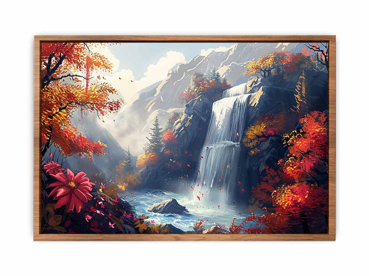 Autumn Waterfall  Painting