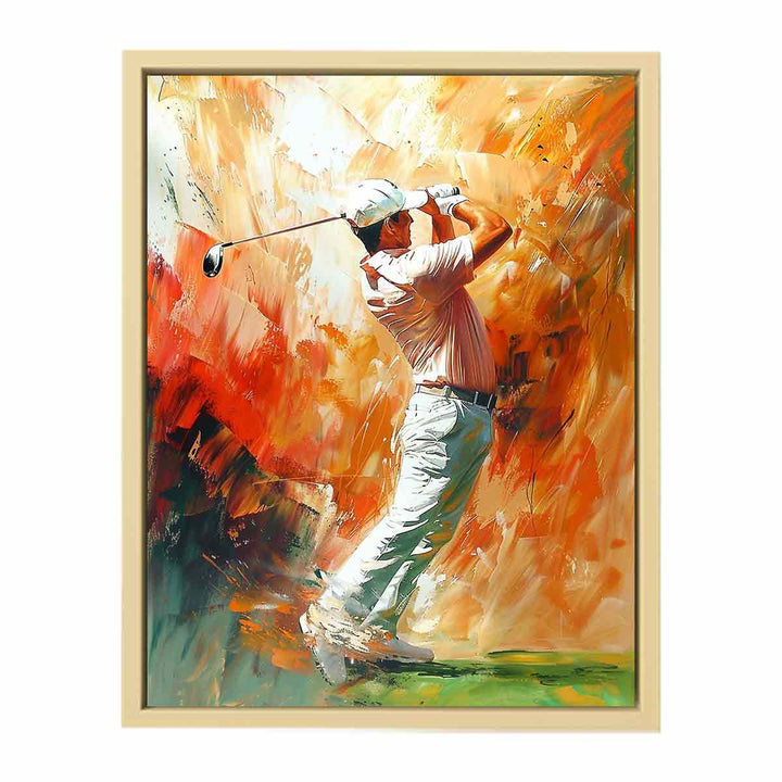 Golf Shot Painting  Framed Print