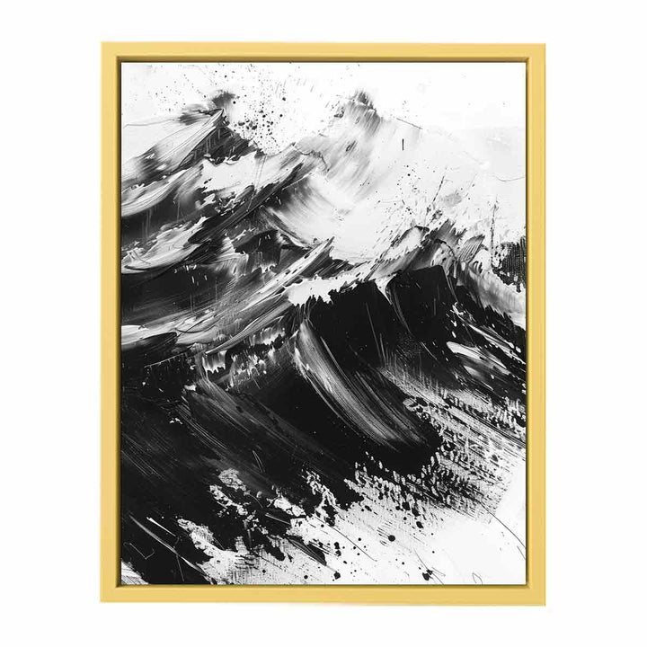 Black White Waves  Poster