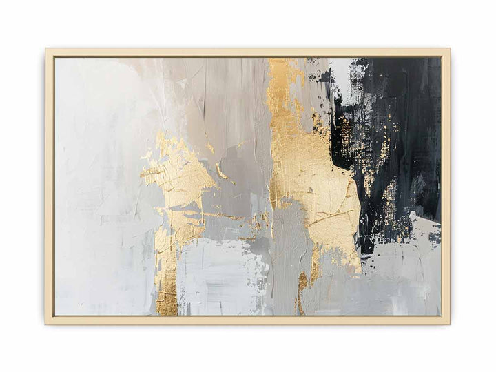 Black Gold Abstract Framed Print