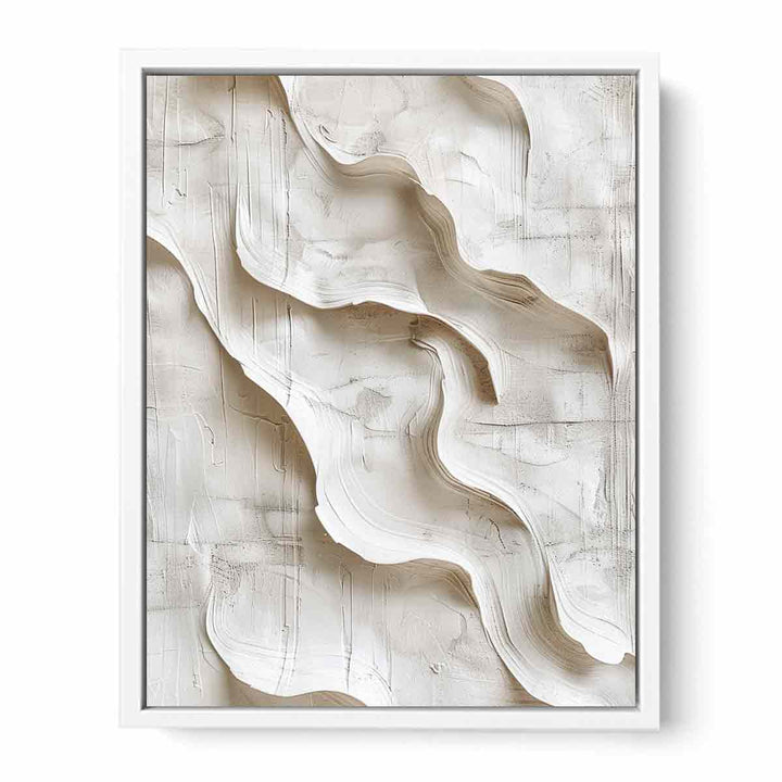 3D white Art Painting Canvas Print