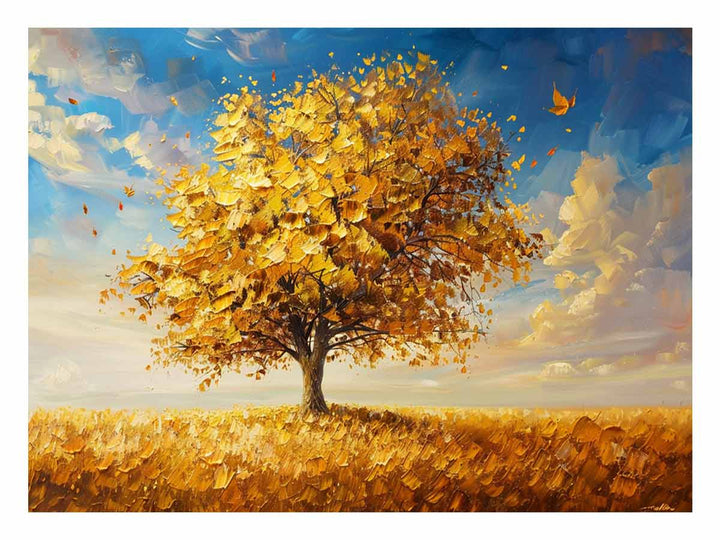 Gold Tree Painting 