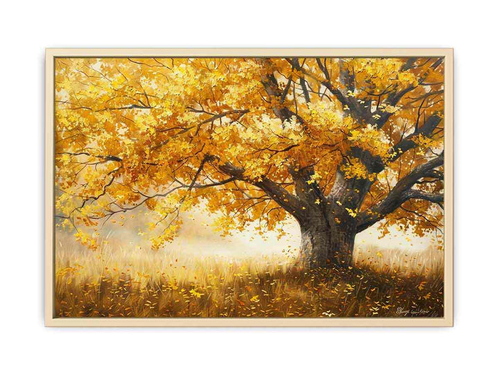 Golden Tree Painting  Framed Print