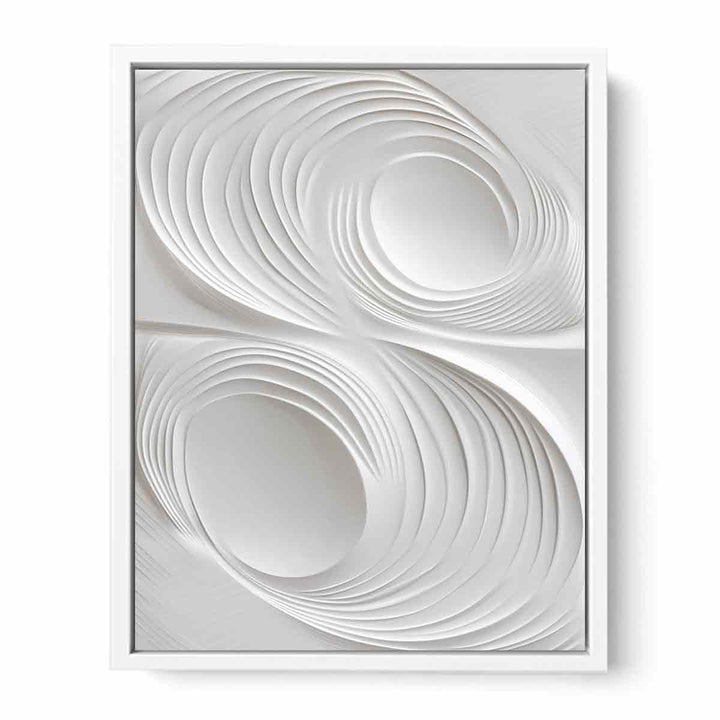 Modern white Art Painting Canvas Print