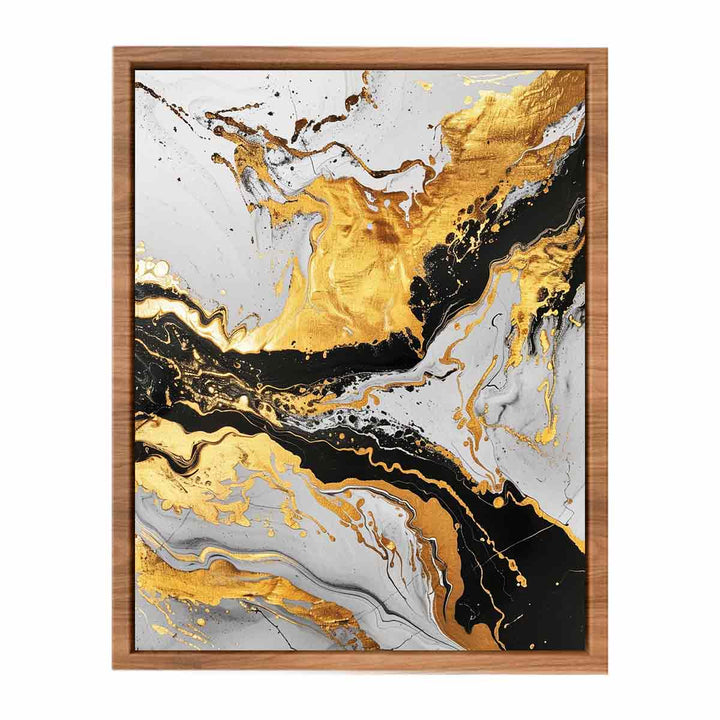 Black Gold  Marble Art  Painting