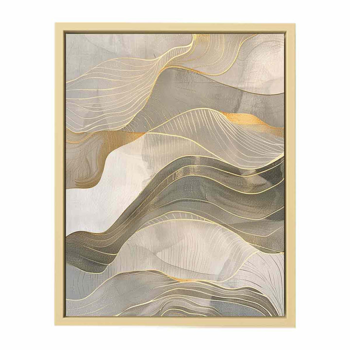 Gold Waves Framed Print