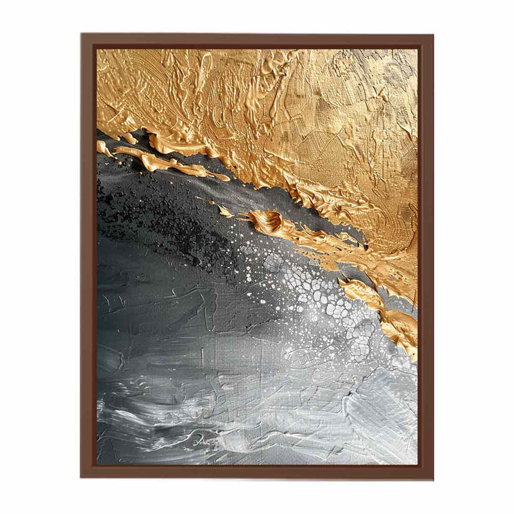 Abstract Gold Beach  Art Print