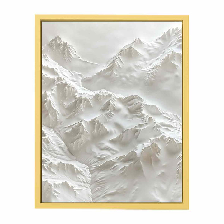 Textured Snow Mountian Painting  Poster