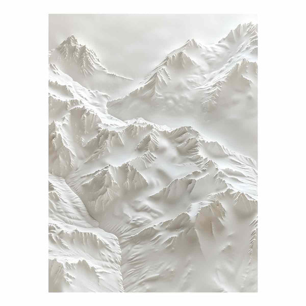 Textured Snow Mountian Painting