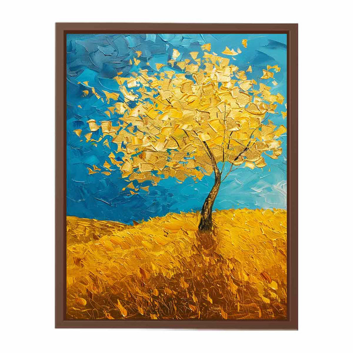 Golden Tree Painting  Art Print