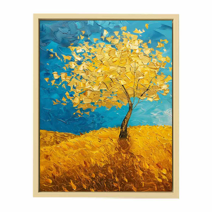 Golden Tree Painting Framed Print