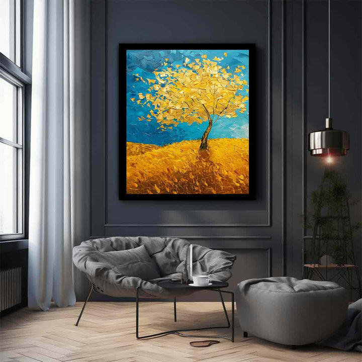 Golden Tree Painting 