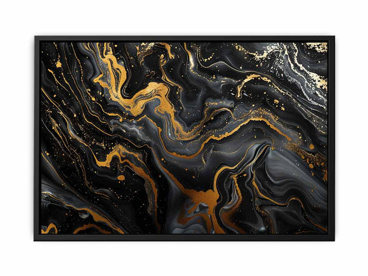 Black Gold  Marble Art 