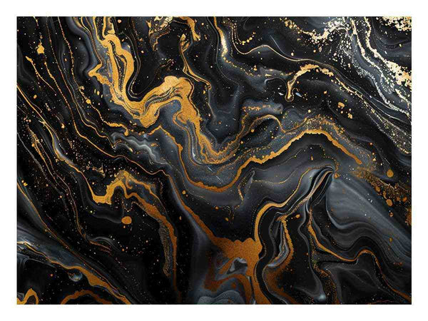 Black Gold  Marble Art