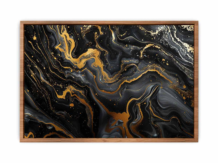 Black Gold  Marble Art  Painting